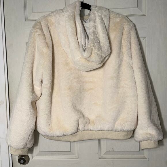 Sweet Rain Ivory Reversible Faux Fur Jacket Sz XL - Picture 2 of 5